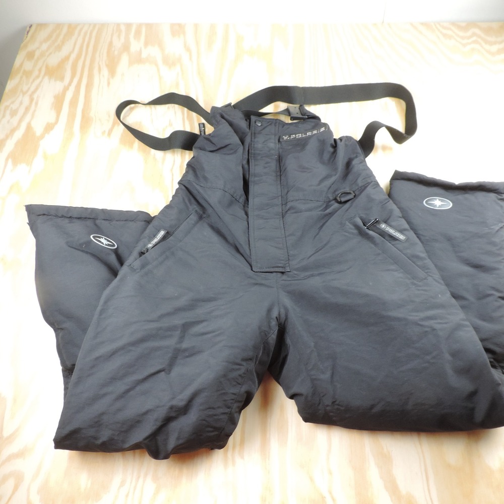 Pure Polaris Free Ride Mens Black Snow Bibs Insulated Ski Snowmobile Overalls S